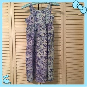 🦋Girls Summer Dress Blue Butterflies 🦋 Sz 8